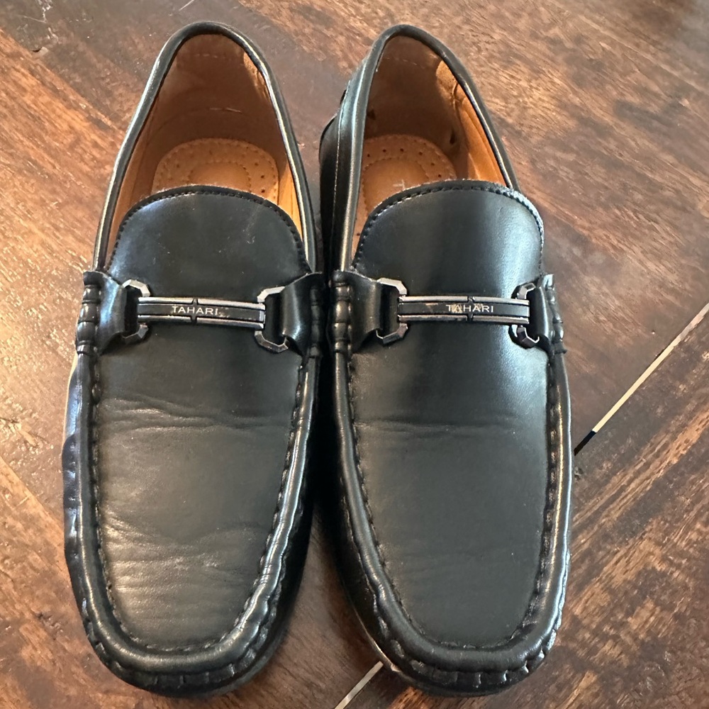 Tahari Boy’s Classic Black Slip-On Loafers